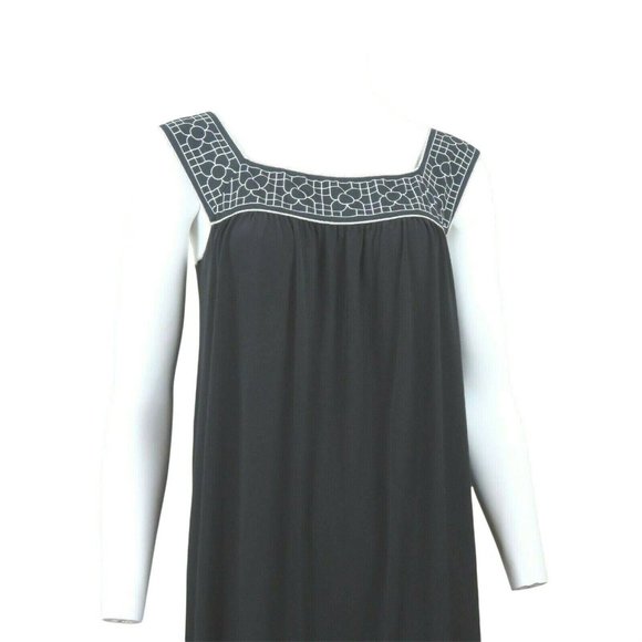 Vintage Max Studio Black Tank Dress S Sleeveless Pullover Stretch Kint USA Made - Picture 5 of 12